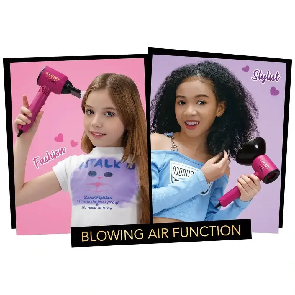 GlamTots Deluxe Hair Styling Kit – 9-Piece Kids Salon Play Set 3+ - Naivri