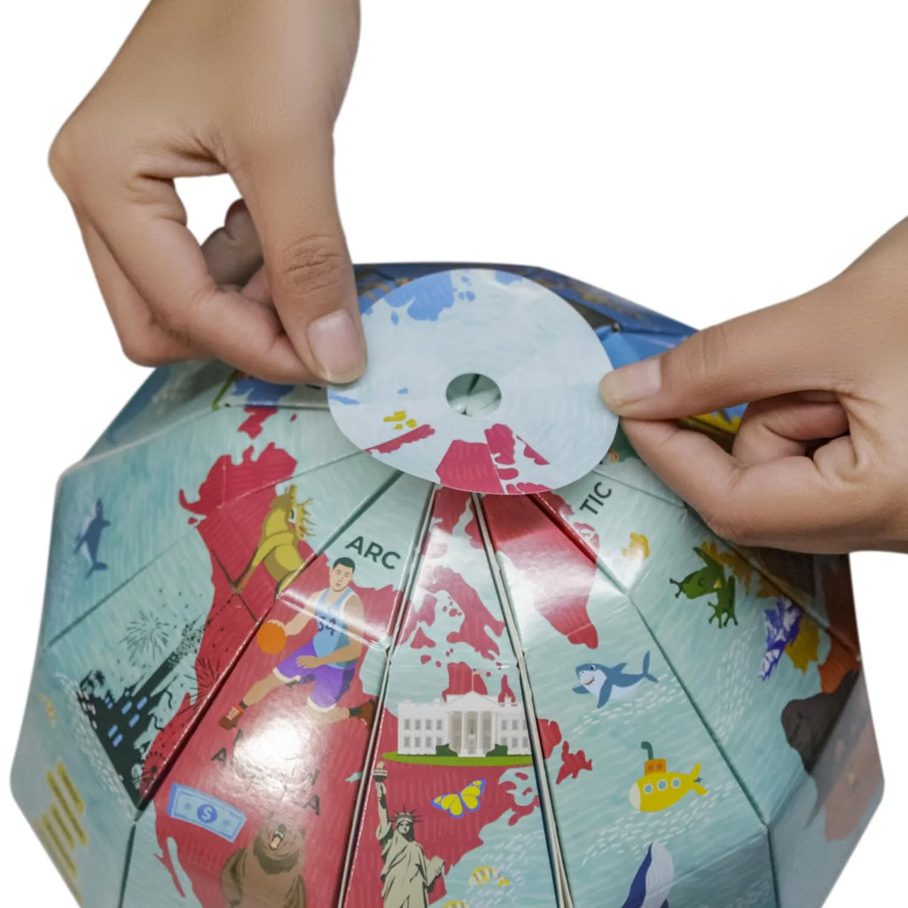 Godiscover Continents & Oceans DIY Interactive Globe with Smart Talking Pen | Learn Geography with 5 Languages | Fun Educational Toy for Kids - Naivri