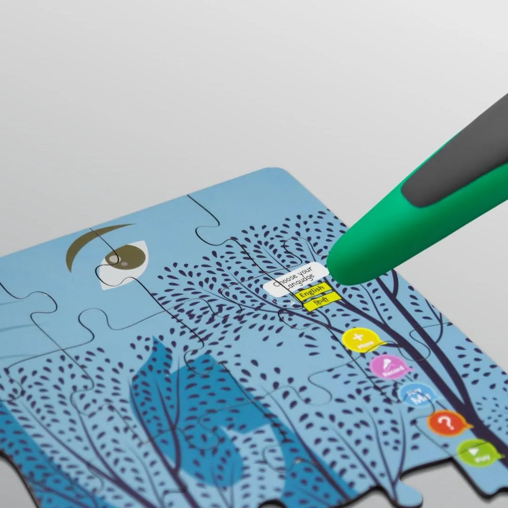 Godiscover India-Map Smart Puzzle Series Part 1 with Talking Pen | Wooden Geography Puzzle with Audio Learning | Educational Toy for Kids - Naivri