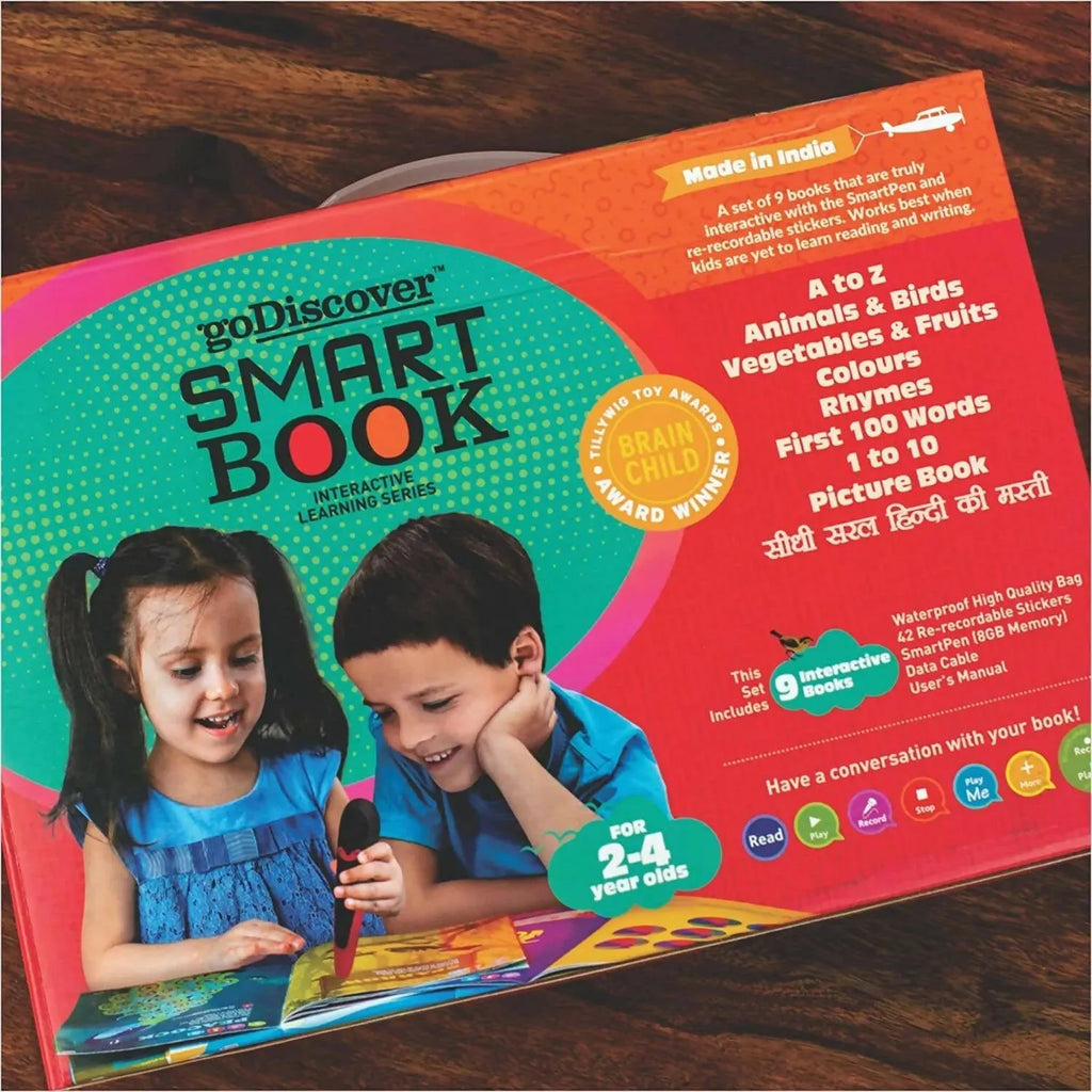 Godiscover Interactive Early Learning Smart Book with Talking Pen | 9-Book Educational Set for Toddlers (Age 2-4 Years) - Naivri
