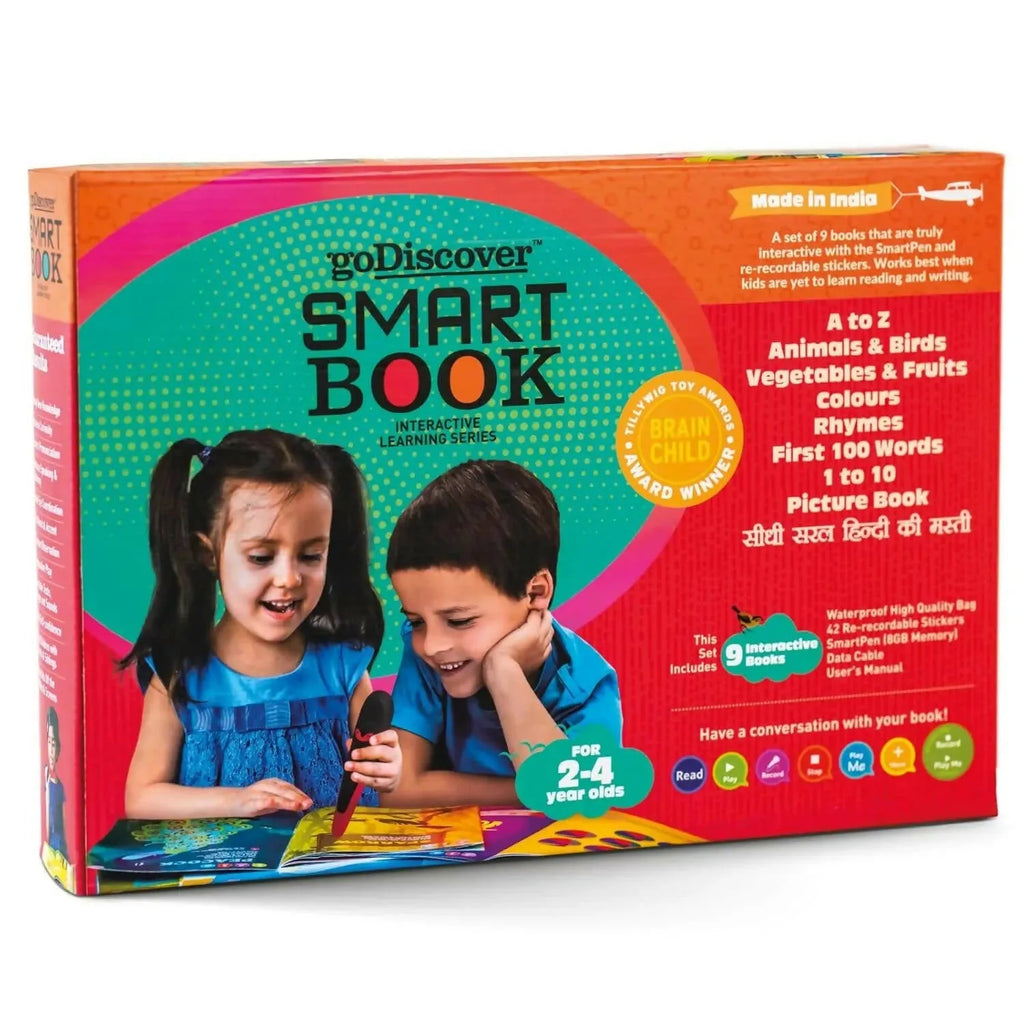 Godiscover Interactive Early Learning Smart Book with Talking Pen | 9-Book Educational Set for Toddlers (Age 2-4 Years) - Naivri