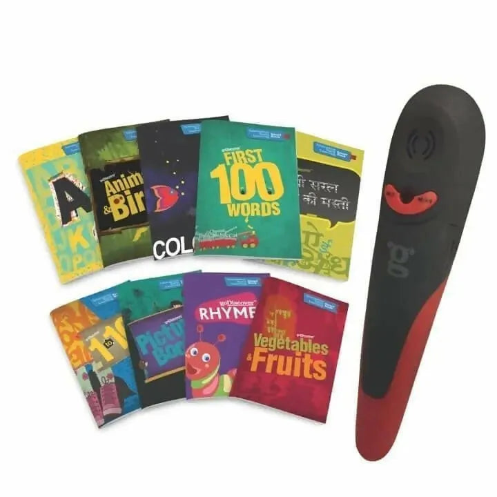 Godiscover Interactive Early Learning Smart Book with Talking Pen | 9-Book Educational Set for Toddlers (Age 2-4 Years) - Naivri