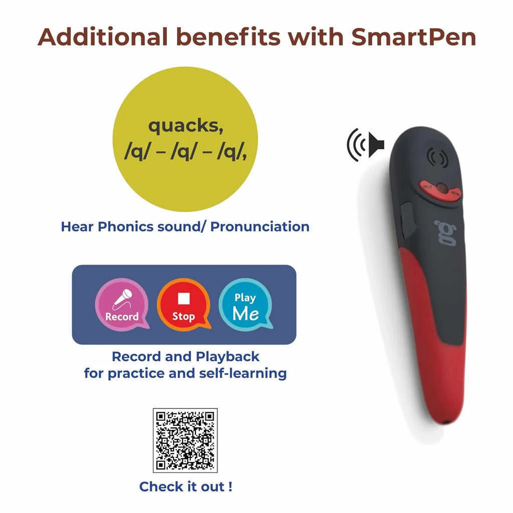 Godiscover Pho Pho Phonics Interactive Flash Cards | Phonics Learning Kit for Kids | Smart Pen Compatible (Not Included) - Naivri