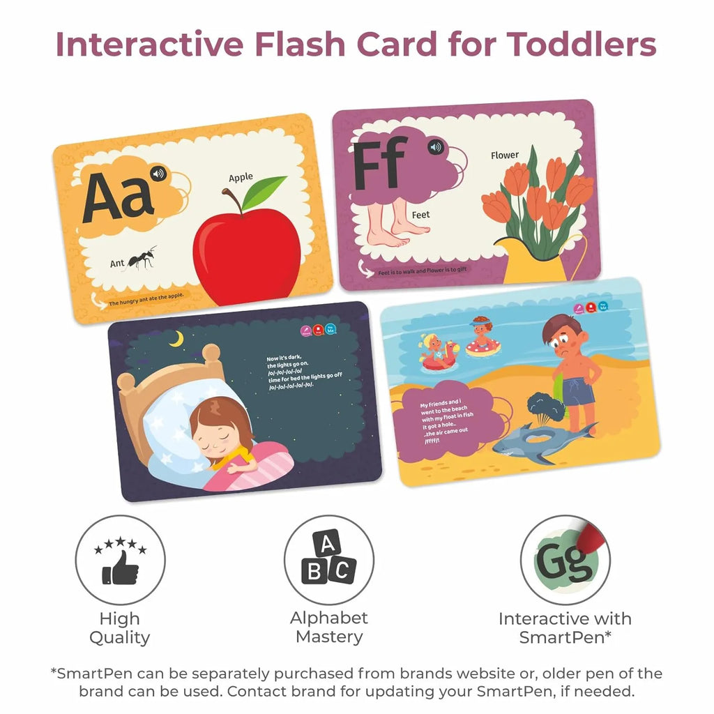 Godiscover Pho Pho Phonics Interactive Flash Cards | Phonics Learning Kit for Kids | Smart Pen Compatible (Not Included) - Naivri
