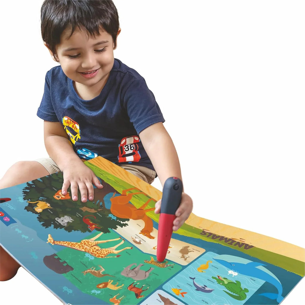 goDiscover Smart Learning Book Set 2 – Interactive Audio SmartPen Kit with Reusable Stickers for Kids (Ages 3–6) - Naivri