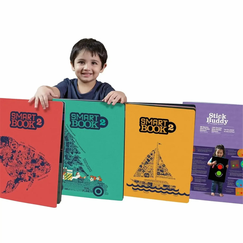 goDiscover Smart Learning Book Set 2 – Interactive Audio SmartPen Kit with Reusable Stickers for Kids (Ages 3–6) - Naivri