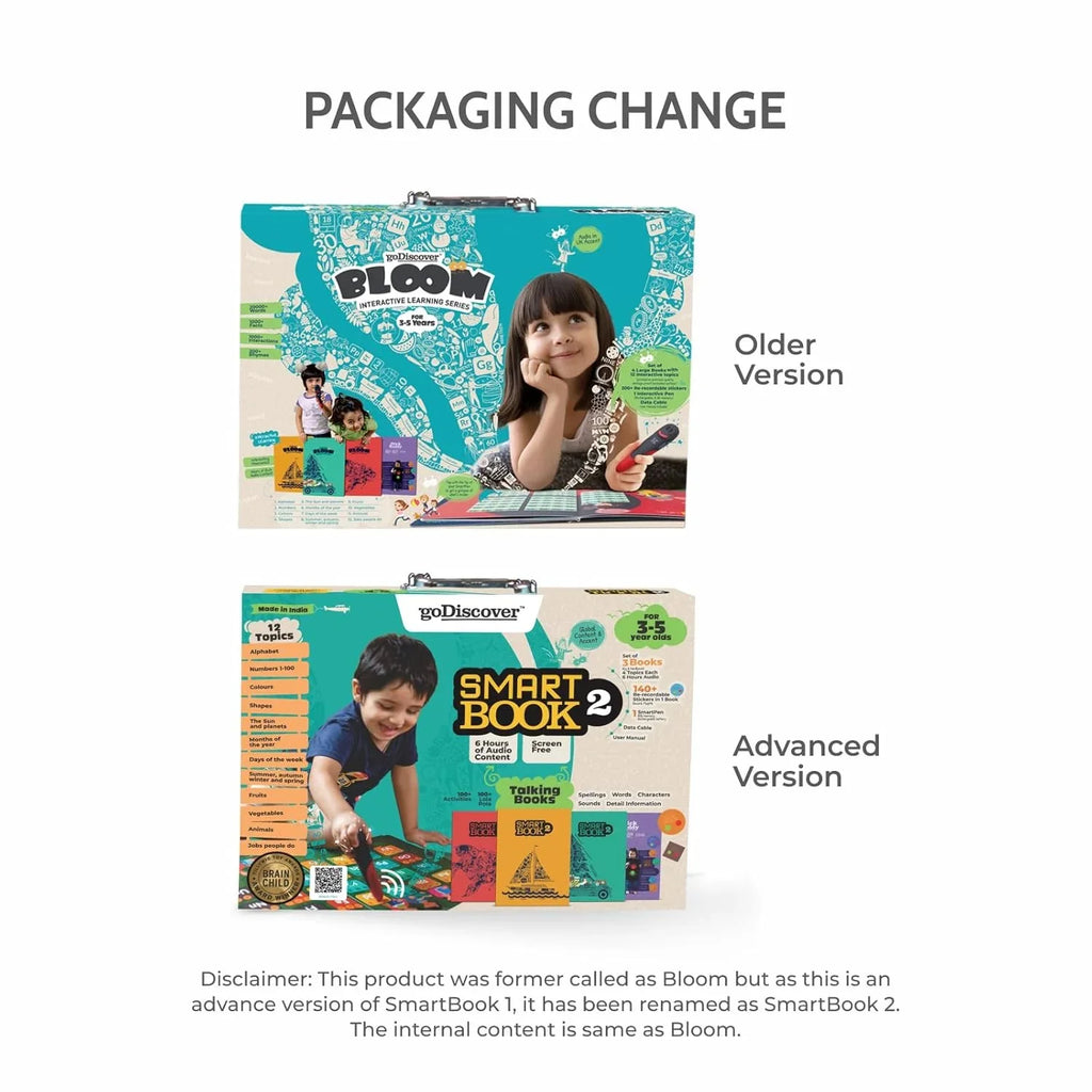 goDiscover Smart Learning Book Set 2 – Interactive Audio SmartPen Kit with Reusable Stickers for Kids (Ages 3–6) - Naivri