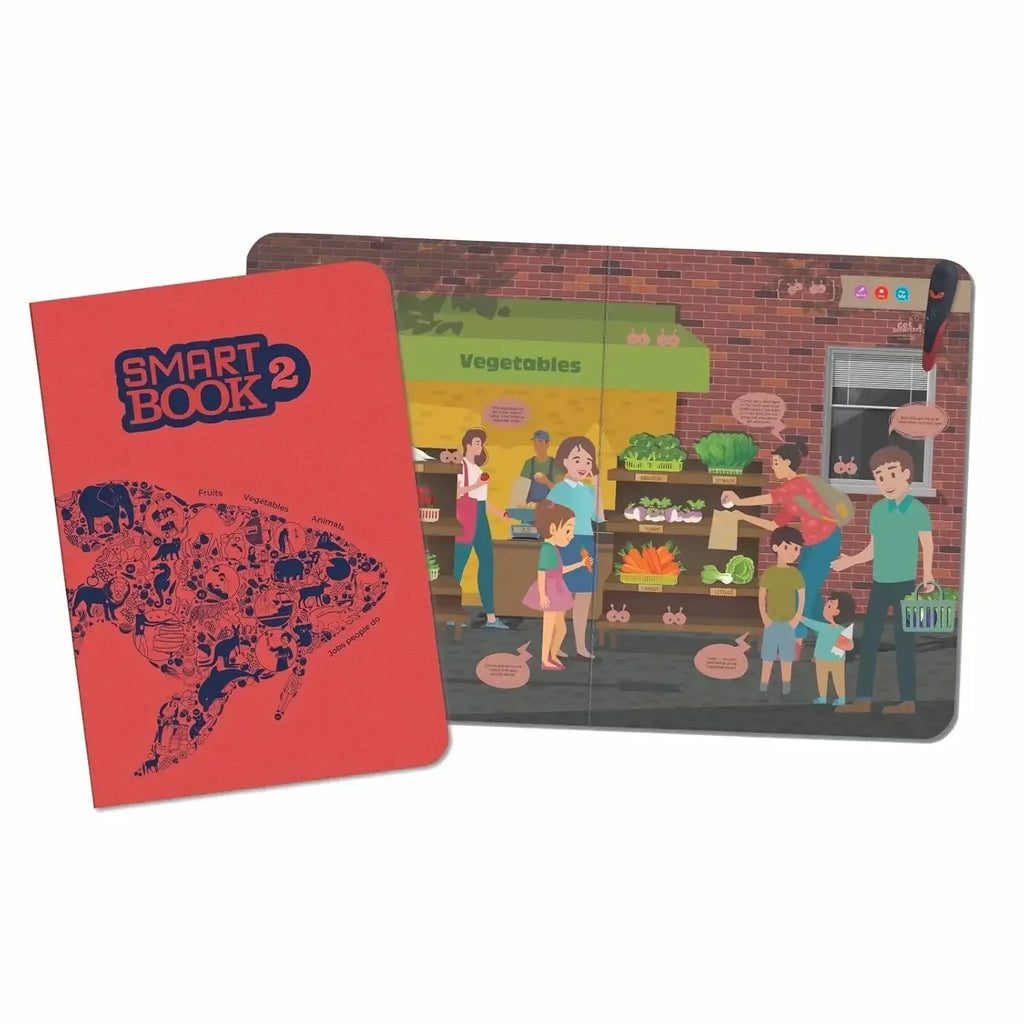 goDiscover Smart Learning Book Set 2 – Interactive Audio SmartPen Kit with Reusable Stickers for Kids (Ages 3–6) - Naivri