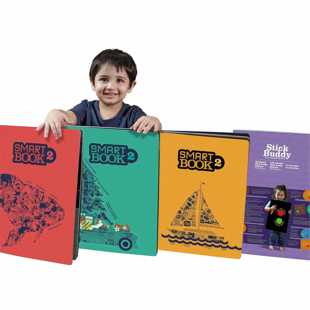 goDiscover Smart Learning Book Set 2 – Interactive Audio SmartPen Kit with Reusable Stickers for Kids (Ages 3–6) - Naivri