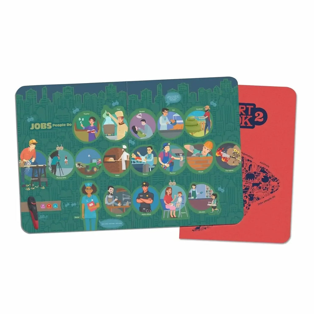 goDiscover Smart Learning Book Set 2 – Interactive Audio SmartPen Kit with Reusable Stickers for Kids (Ages 3–6) - Naivri