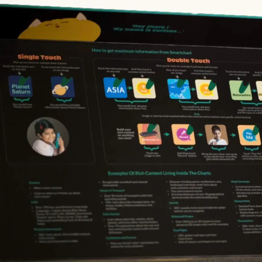 goDiscover Smart Learning Chart Set – Interactive Talking Pen Kit for Kids (Ages 5–10) - Naivri