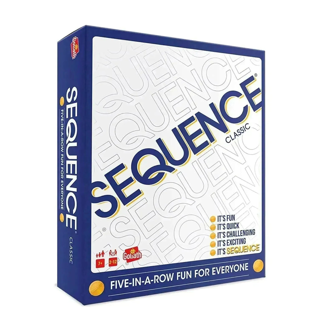 Goliath Sequence Classic Board Game – Strategy Game for Families & Kids – Includes Playing Board, Cards & Chips – For Ages 7+ - Naivri