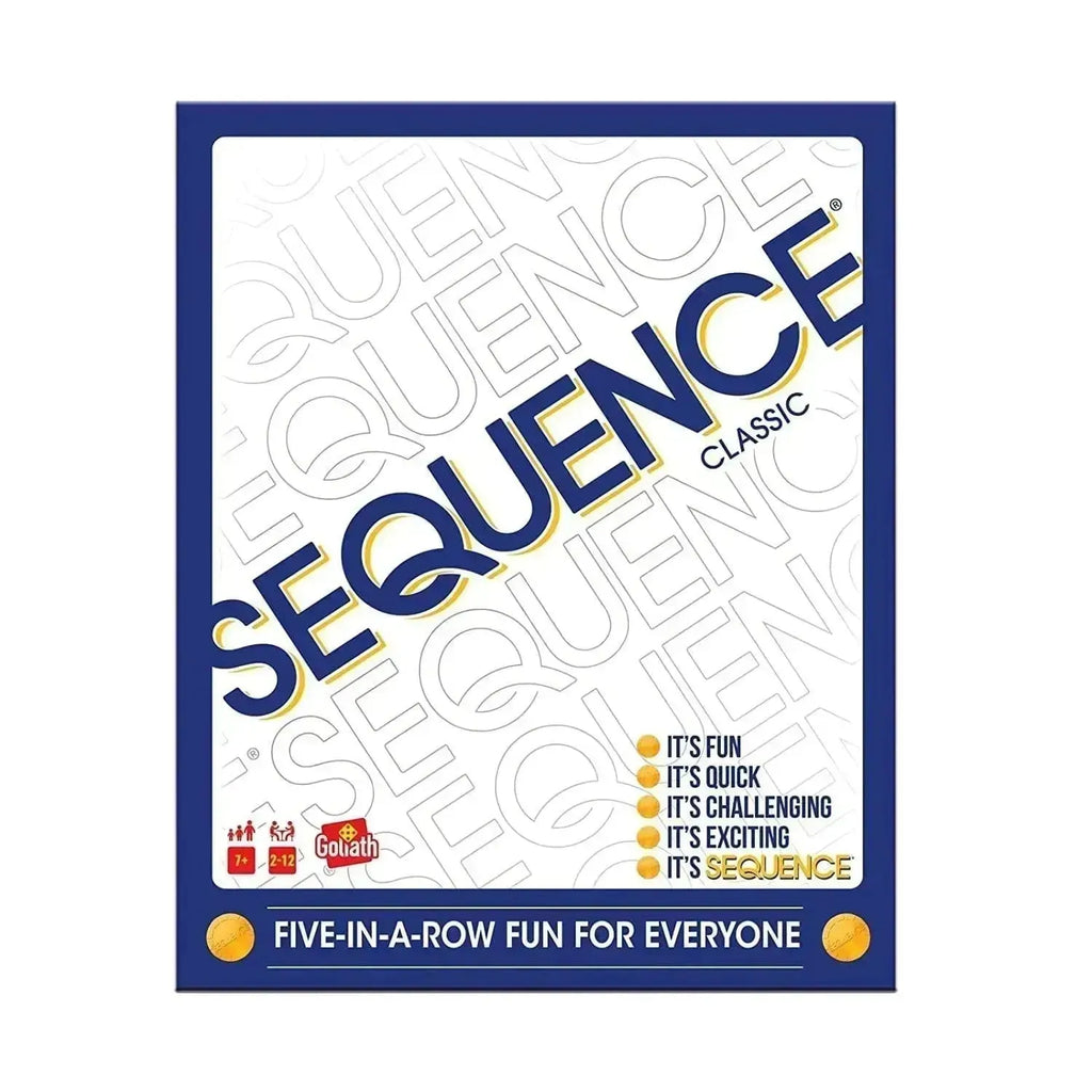 Goliath Sequence Classic Board Game – Strategy Game for Families & Kids – Includes Playing Board, Cards & Chips – For Ages 7+ - Naivri
