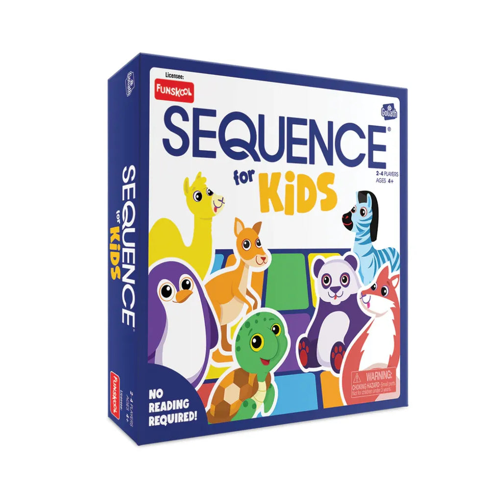 Goliath Sequence For Kids | Strategy Board Game for Ages 4+ | No Reading Required | Animal Matching Game for 2-4 Players - Naivri