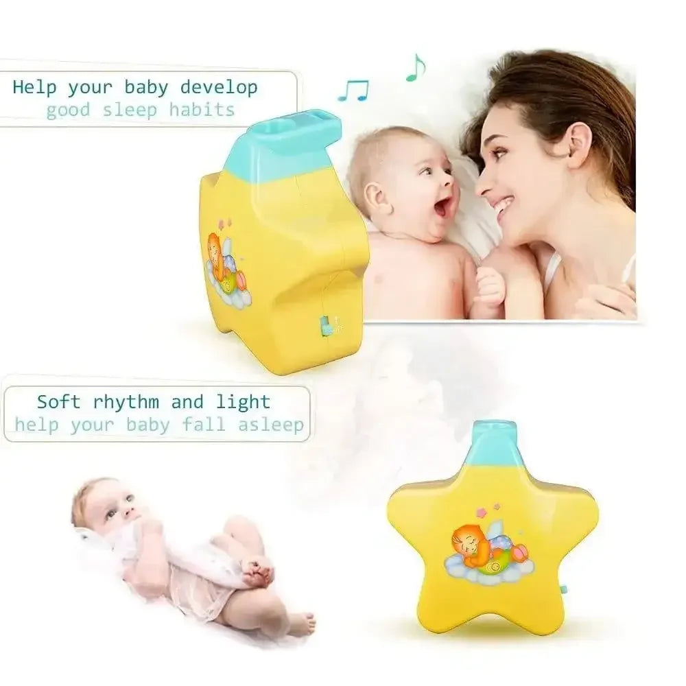 Goodway Little Angel Music Projector – Calming Musical Night Light with Adjustable Sling, Volume Control, and Rotating Visuals – Sleep Soother for Babies and Toddlers - Naivri