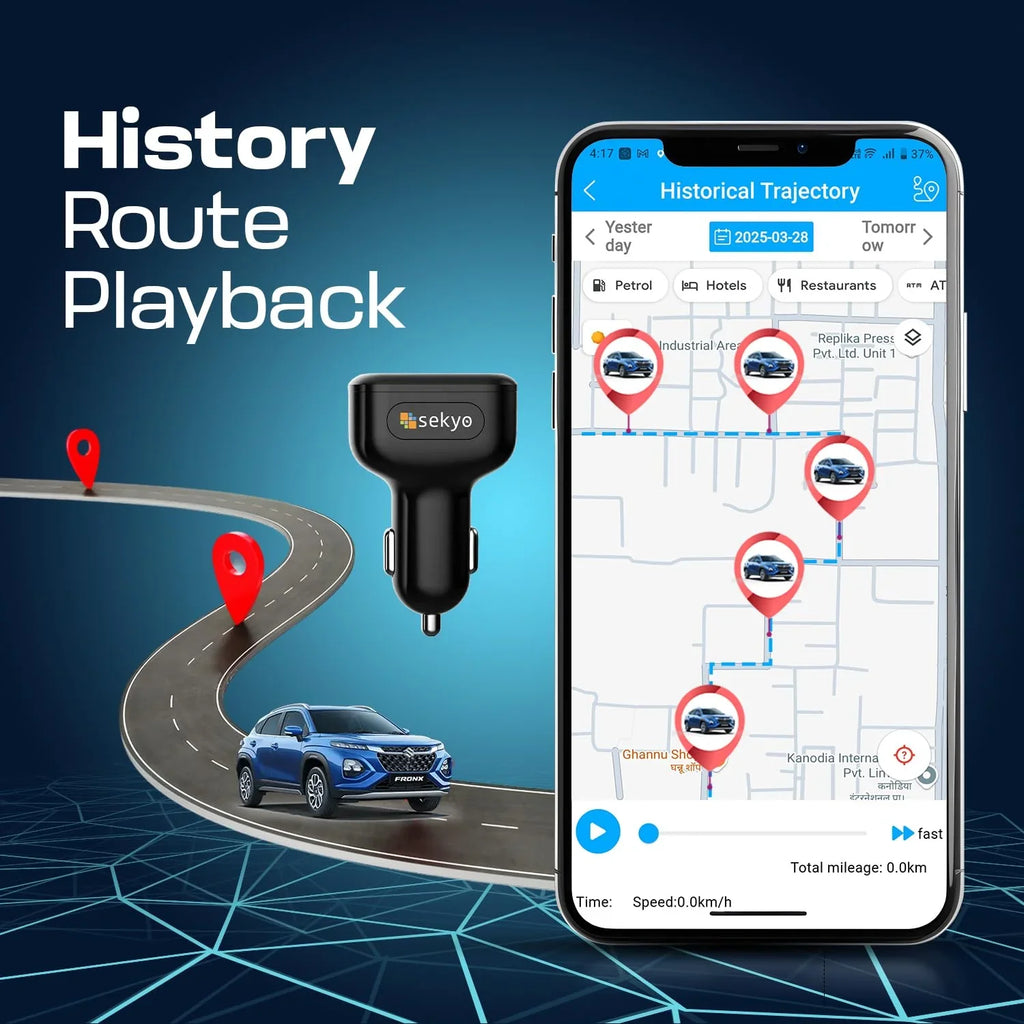 GPS Tracker cum charger | Car GPS Tracker - Naivri