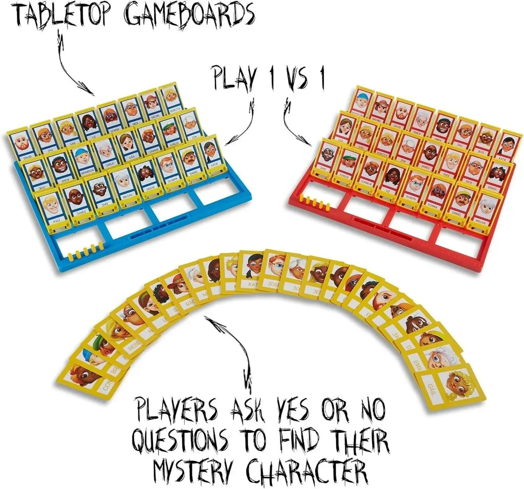 Guess Who? Classic Mystery Face Game – The Ultimate Deductive Reasoning Board Game - Naivri
