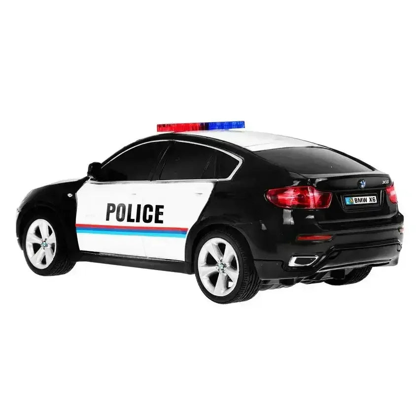 Guokai 1:24 Scale BMW X6 Sports Police Car with 2.4GHz Remote Control – High-Speed RC Patrol Vehicle with Lights & Sounds | Multicolor - Naivri