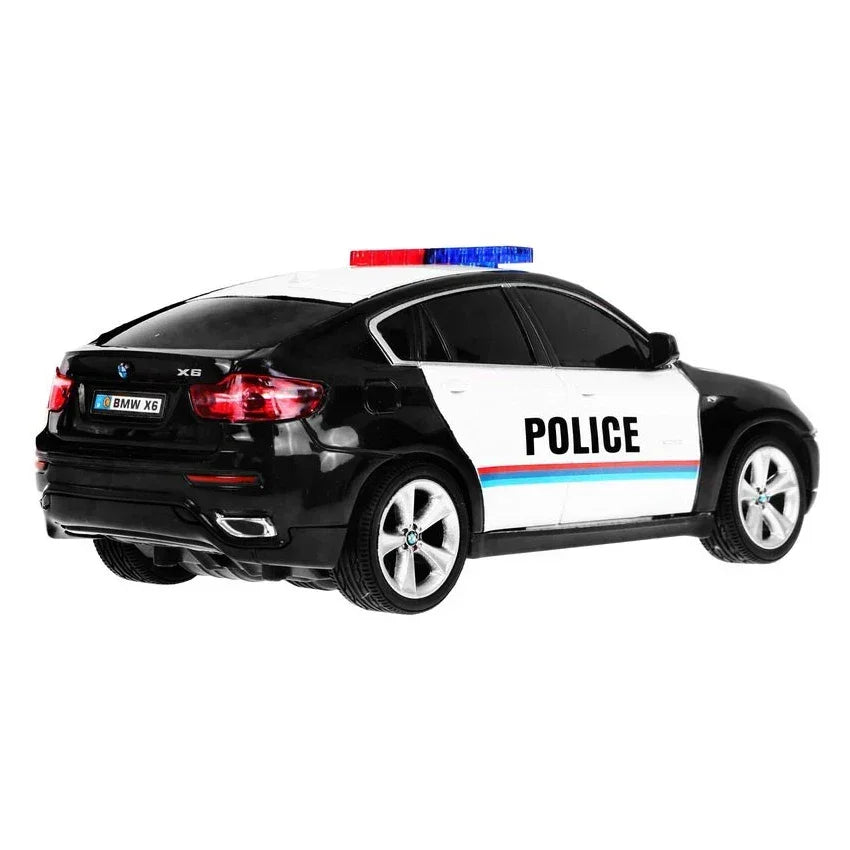 Guokai 1:24 Scale BMW X6 Sports Police Car with 2.4GHz Remote Control – High-Speed RC Patrol Vehicle with Lights & Sounds | Multicolor - Naivri