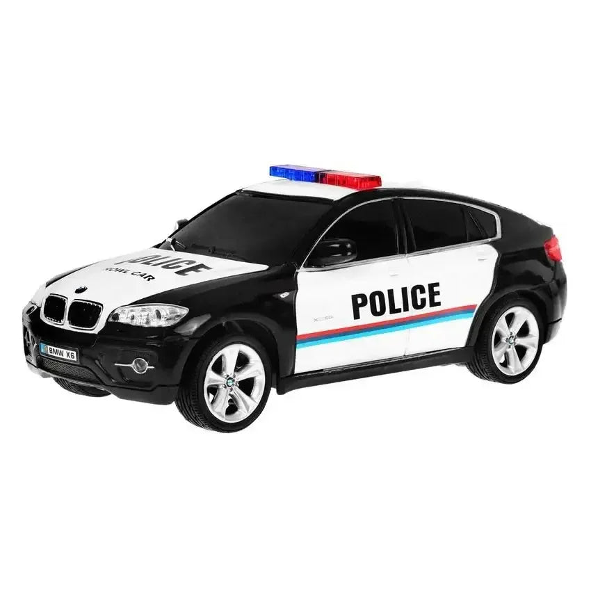 Guokai 1:24 Scale BMW X6 Sports Police Car with 2.4GHz Remote Control – High-Speed RC Patrol Vehicle with Lights & Sounds | Multicolor - Naivri