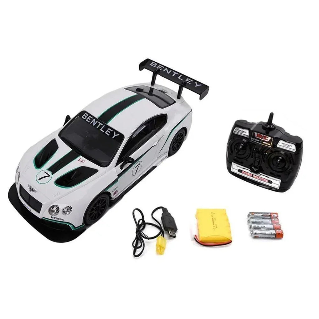 Guokai Bentley Continental GT3 Remote Control Car – 1:14 Scale R/C High-Speed Racing Car with 2.4GHz Remote, LED Headlights, Rubber Tires – Officially Licensed RC Vehicle for Kids & Adults - Naivri