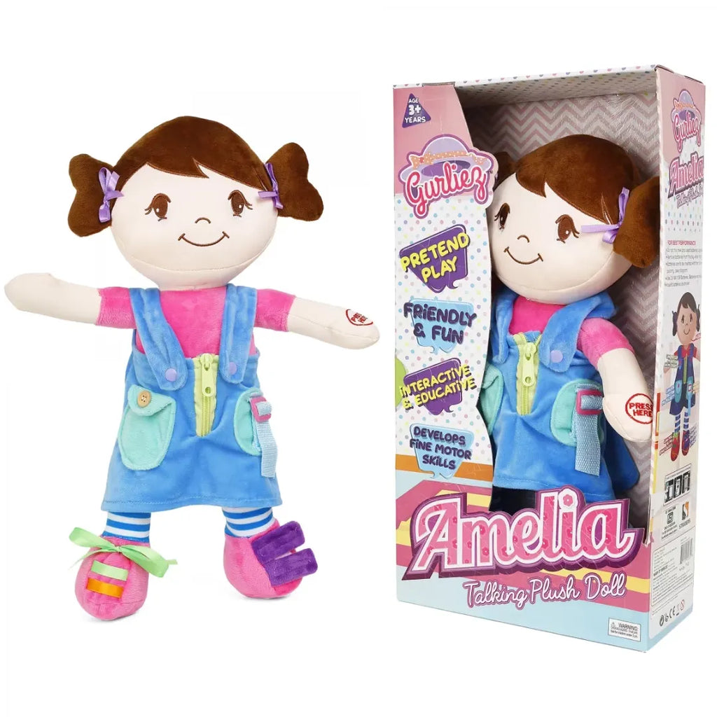 Gurliez Amelia Talking Plush Doll - Naivri