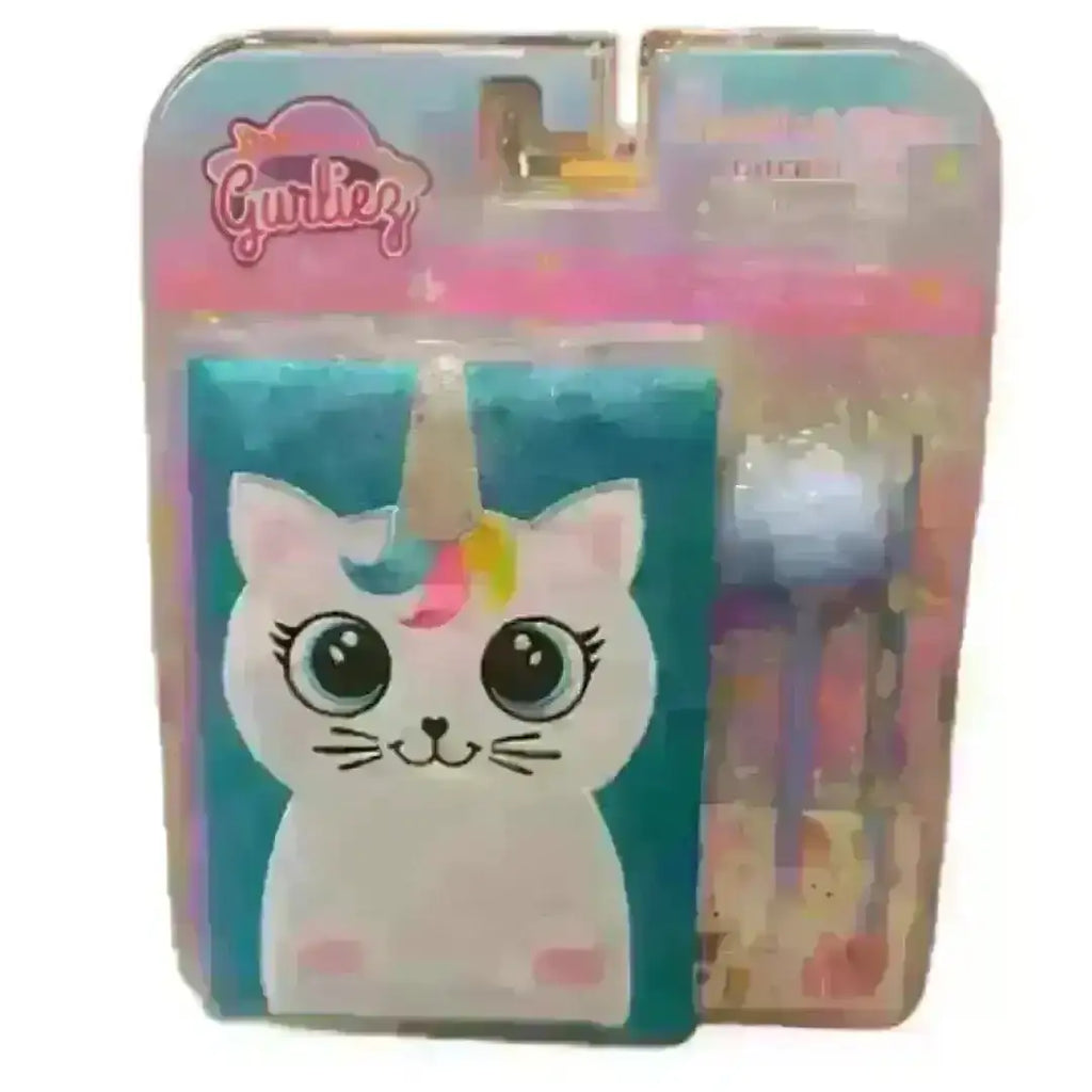 Gurliez Sparkle & White Journal Set Cat Theme - Naivri