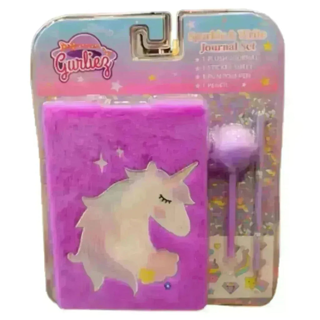 Gurliez Sparkle & White Journal Set Unicorn Theme - Naivri