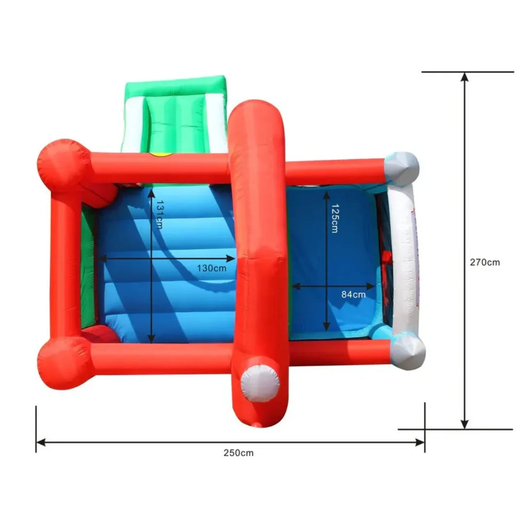 Happy Hop Happy House – Inflatable Bouncer with Slide, Ball Pit & Air Blower – Outdoor Jumping Castle for Kids - Naivri