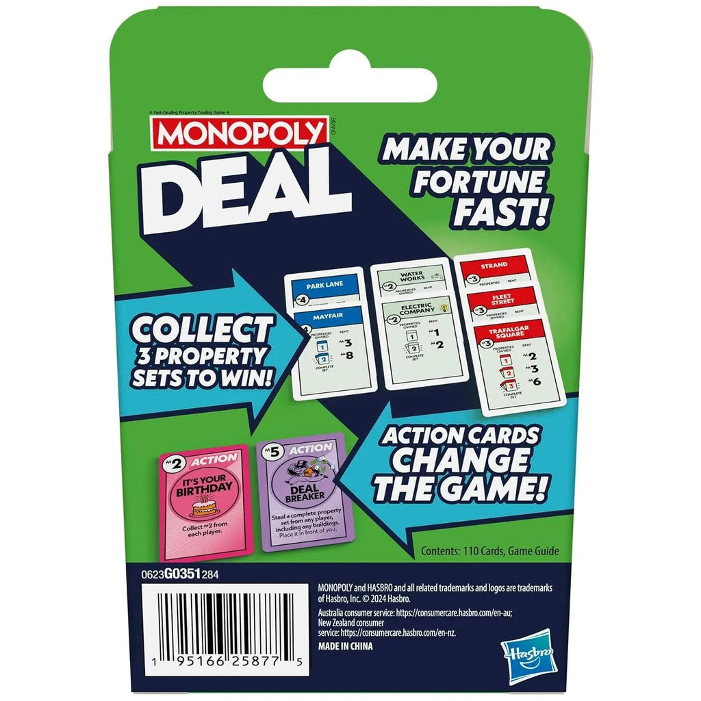 Hasbro Gaming Monopoly Deal Card Game – Fast, Fun & Full of Twists! - Naivri