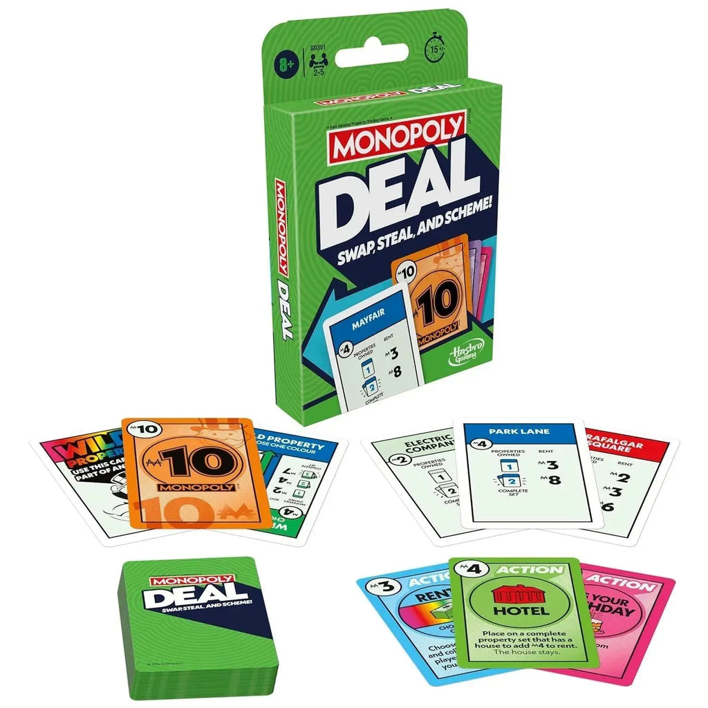 Hasbro Gaming Monopoly Deal Card Game – Fast, Fun & Full of Twists! - Naivri