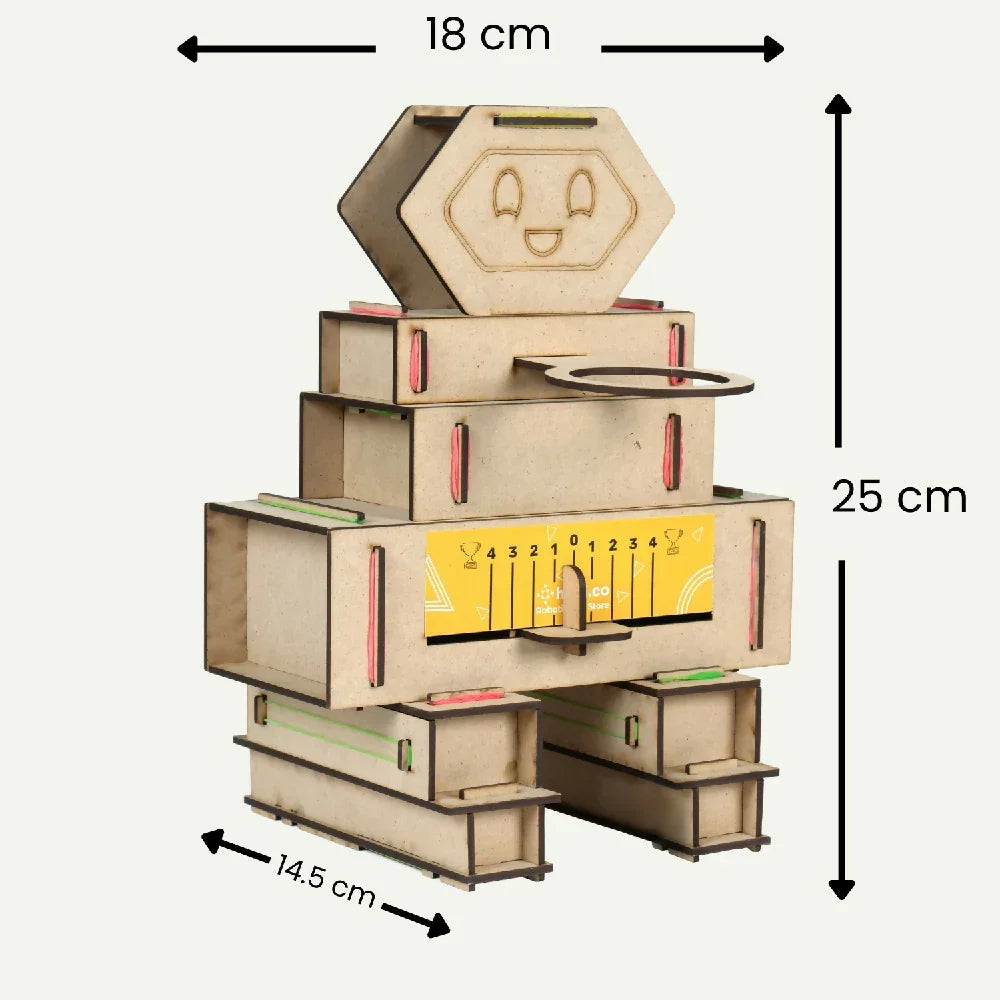 Havi DIY Basket Bot – Build a Wooden Robot Toy & Play a Fun Tabletop Basketball Game - Naivri