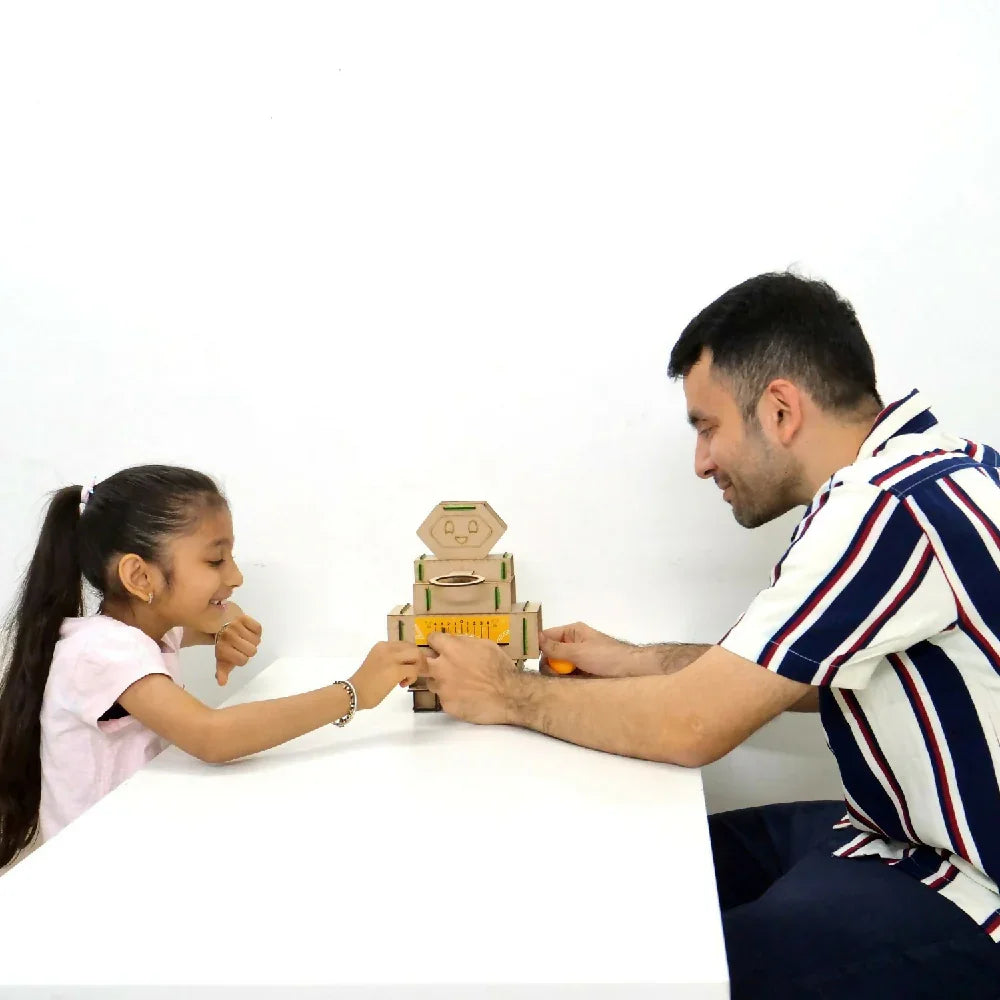 Havi DIY Basket Bot – Build a Wooden Robot Toy & Play a Fun Tabletop Basketball Game - Naivri