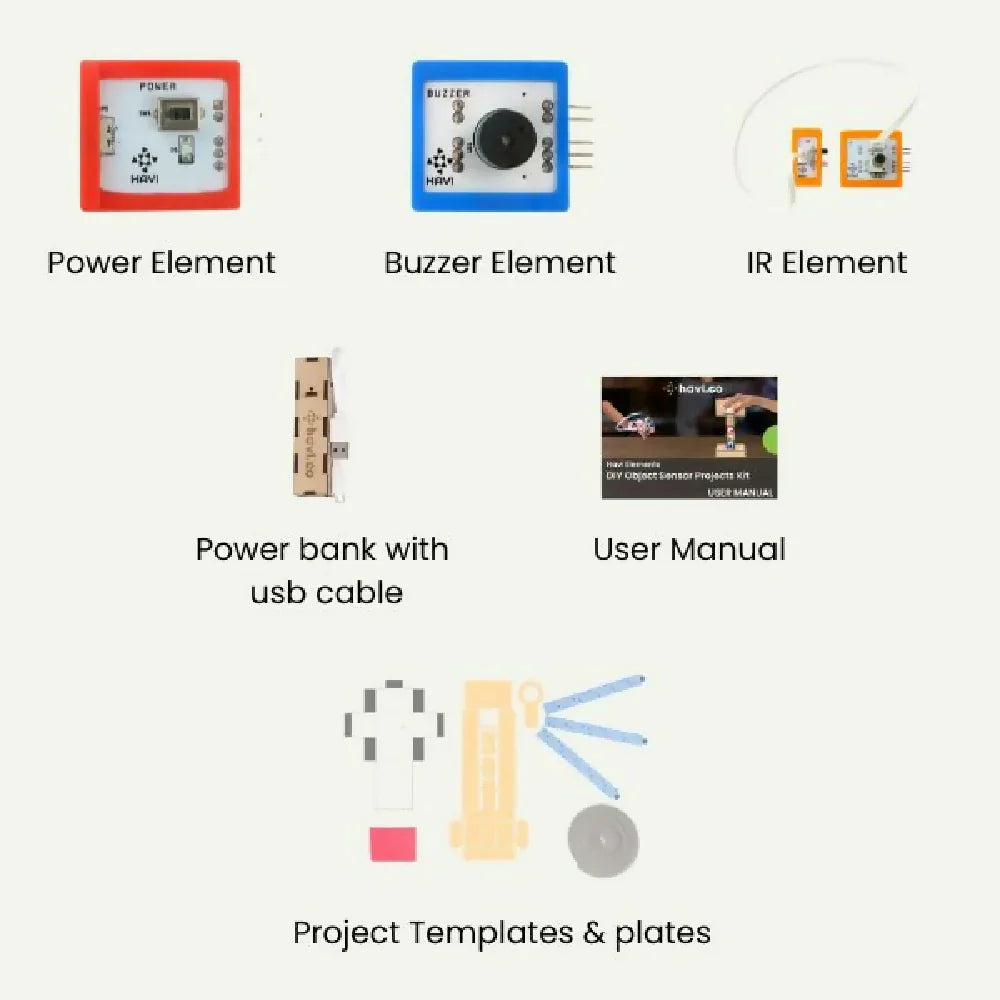 Havi Elements - DIY Object Sensor Projects Kit - 12 in 1 - Naivri