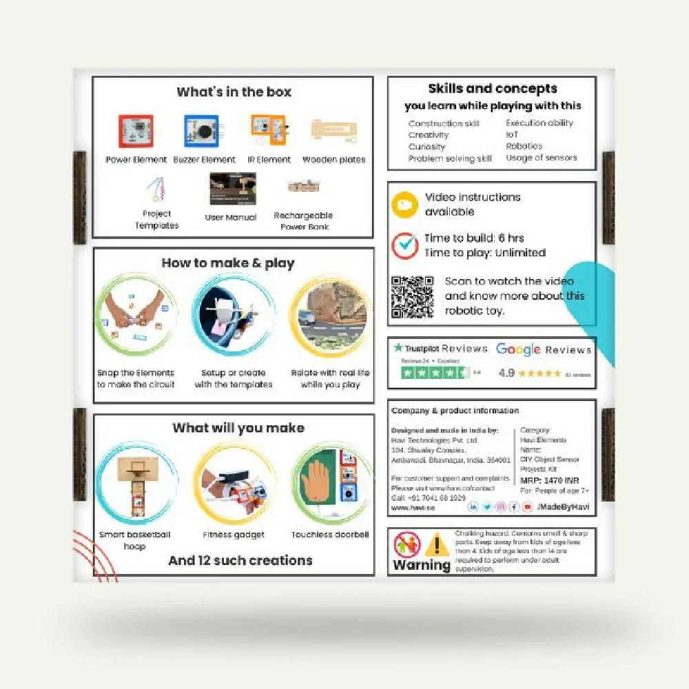 Havi Elements - DIY Object Sensor Projects Kit - 12 in 1 - Naivri