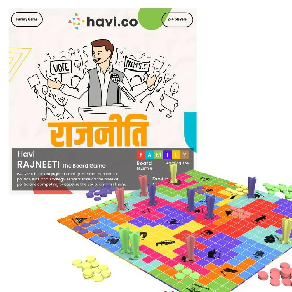 Havi Rajneeti – The family board game | Blend of fun, strategy & luck - Naivri