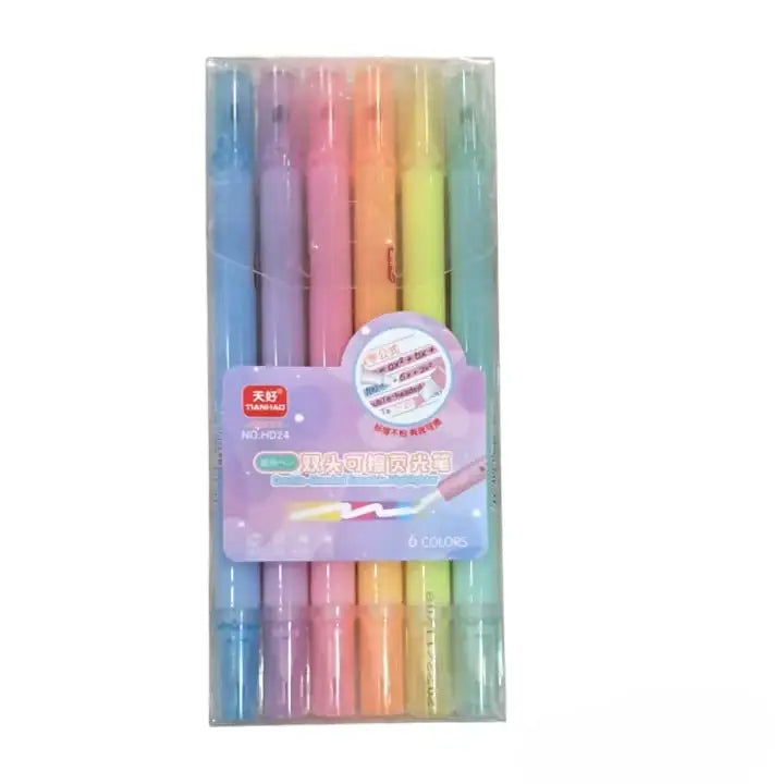 Himic Pastel Erasable Double-Ended Highlighters – 3+ Years - Naivri