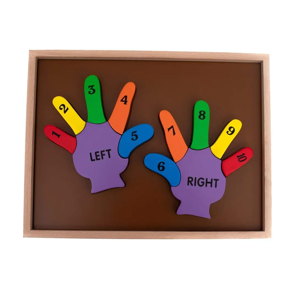 HILIFE Counting Double Hand Wooden Puzzle Toy for Kids | Educational 3-Layer Colorful Number Puzzle Board for Toddlers Age 3+ | Early Learning Montessori Toy - Naivri