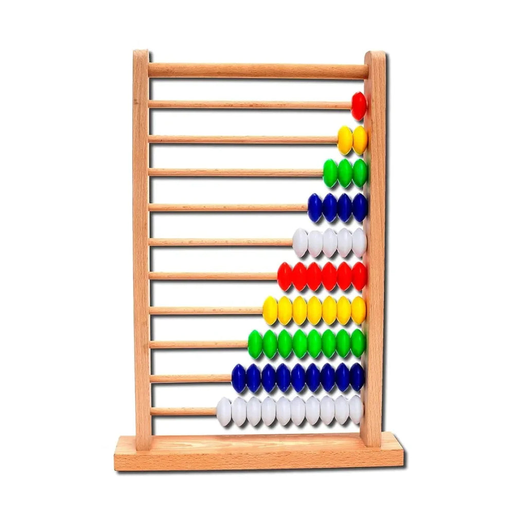 HILIFE Jr. Busy Bead Abacus | 10-Row Colorful Counting Frame for Toddlers & Kids | Wooden Math Learning Toy for Early Education – Learn Counting, Addition & Subtraction - Naivri