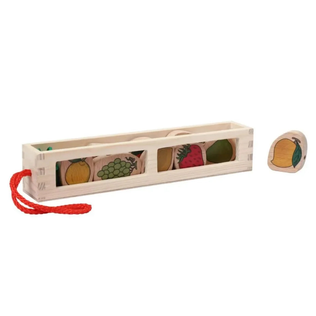 HILIFE Kids Lacing Wooden Puzzle Toy (129) – Fruit Matching & Fine Motor Skill Development Set - Naivri
