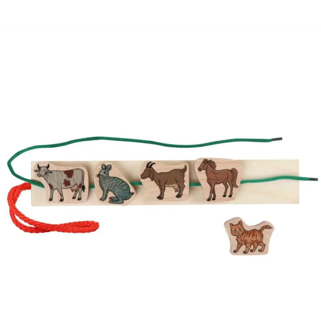 HILIFE Kids Lacing Wooden Toys (132) – Educational Animal Puzzle with Storage Box - Naivri