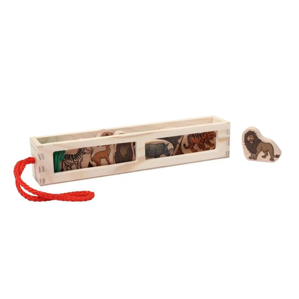HILIFE Kids Lacing Wooden Toys (133) – Educational Wild Animal Puzzle with Storage Box - Naivri