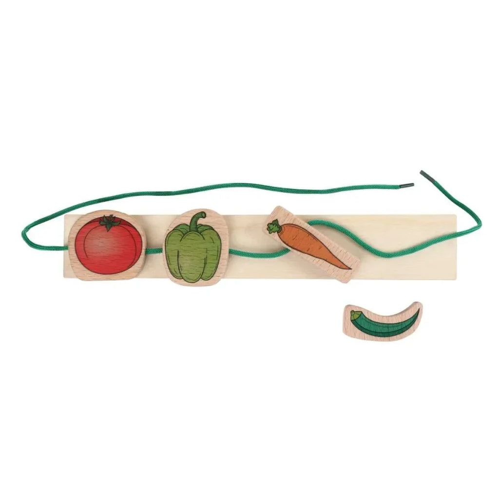 HILIFE Kids Vegetable Lacing Wooden Toy (130) – Educational Puzzle with Storage Box - Naivri