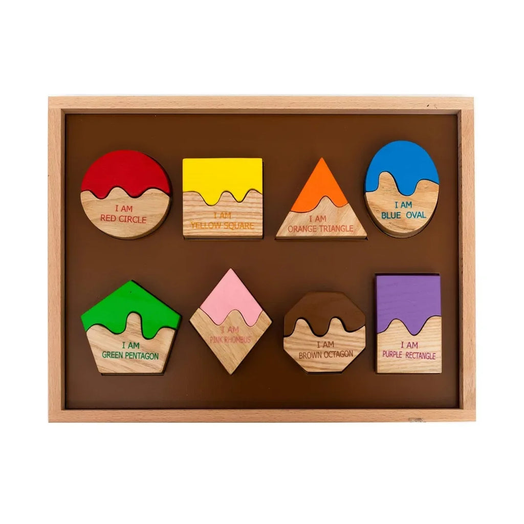 HILIFE Match The Shape Puzzle for Kids | 3-Layer Wooden Color & Shape Recognition Educational Puzzle Board for Toddlers Age 3+ | Montessori-Inspired Learning Toy – Multicolour - Naivri