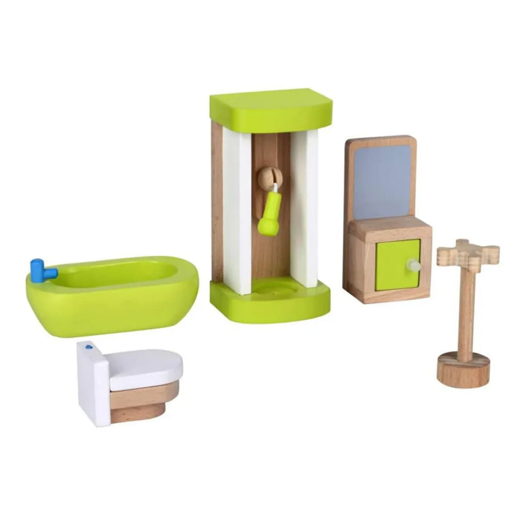 Hilife Miniature Bathroom Accessories – Wooden Pretend Play Set for Kids - Naivri
