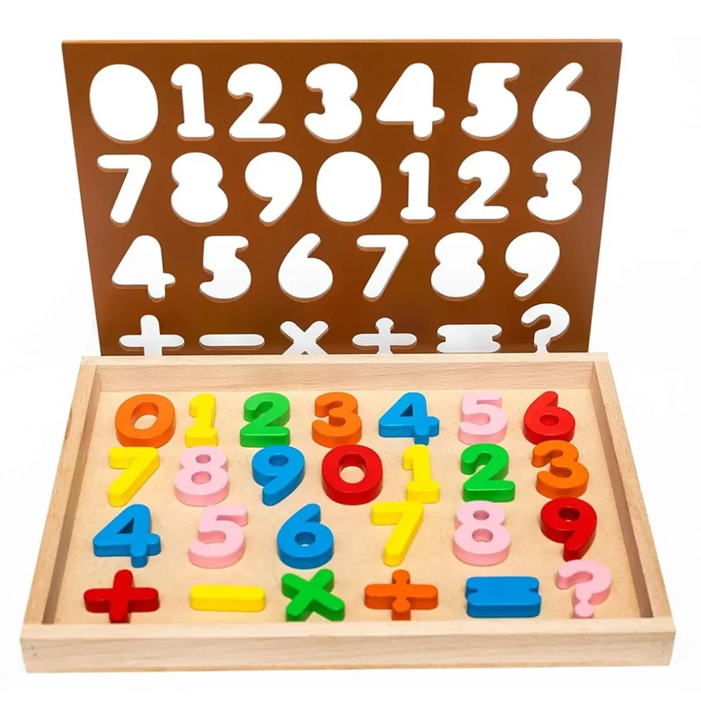 Hilife Number Puzzle 3-Layer | Wooden Numbers Colorful Educational Puzzle Toy Board for Toddlers & Kids – Multi-Colored Toy for Kids 3 Years+ - Naivri