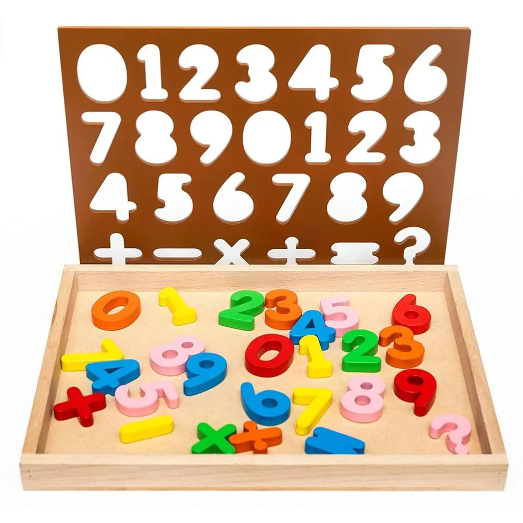Hilife Number Puzzle 3-Layer | Wooden Numbers Colorful Educational Puzzle Toy Board for Toddlers & Kids – Multi-Colored Toy for Kids 3 Years+ - Naivri