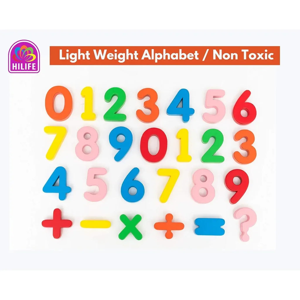 Hilife Number Puzzle 3-Layer | Wooden Numbers Colorful Educational Puzzle Toy Board for Toddlers & Kids – Multi-Colored Toy for Kids 3 Years+ - Naivri