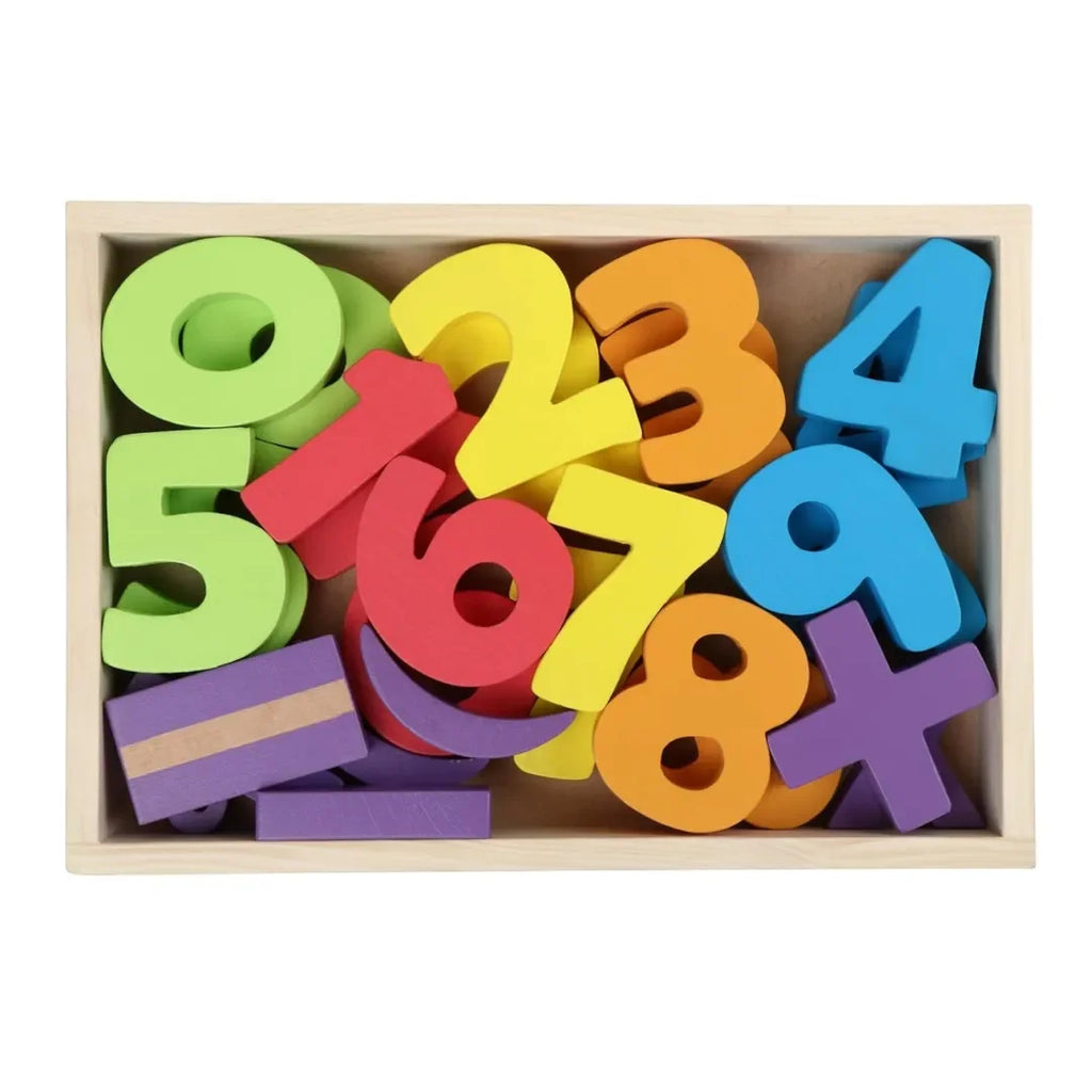 Hilife Premium 123 Wooden Reading Number Board – Engraved Wooden Numbers Learning Toy for Kids - Naivri