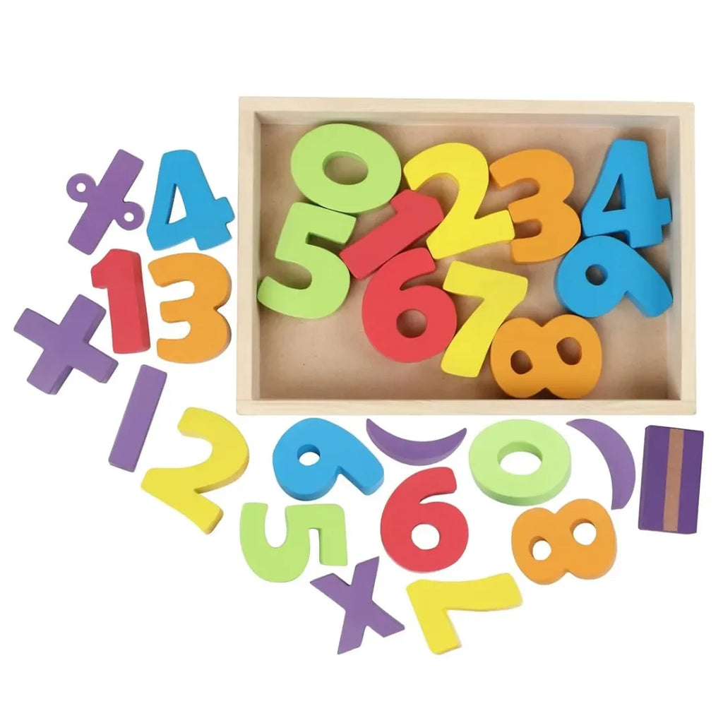 Hilife Premium 123 Wooden Reading Number Board – Engraved Wooden Numbers Learning Toy for Kids - Naivri